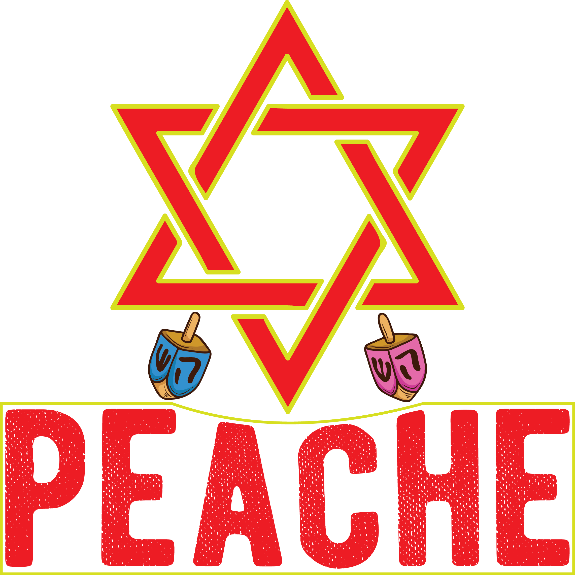 Hanukkah DTF Transfers Ready To press Adult Size - Panda DTF Transfers