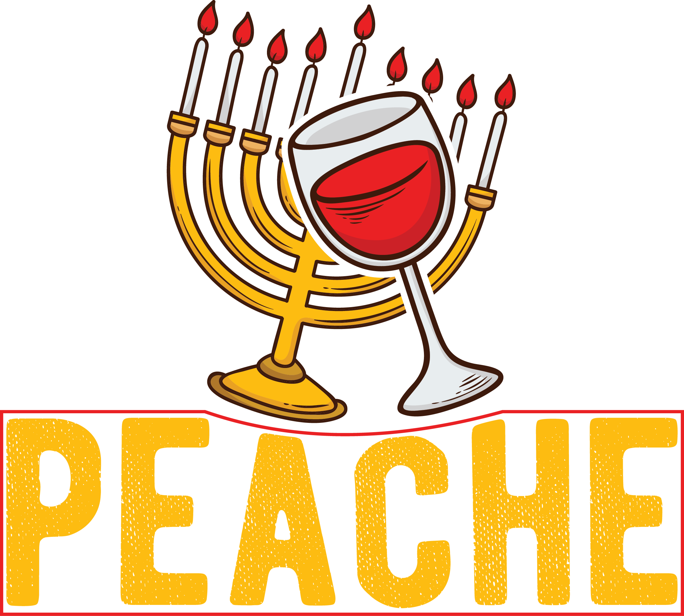 Hanukkah DTF Transfers Ready To press Adult Size - Panda DTF Transfers