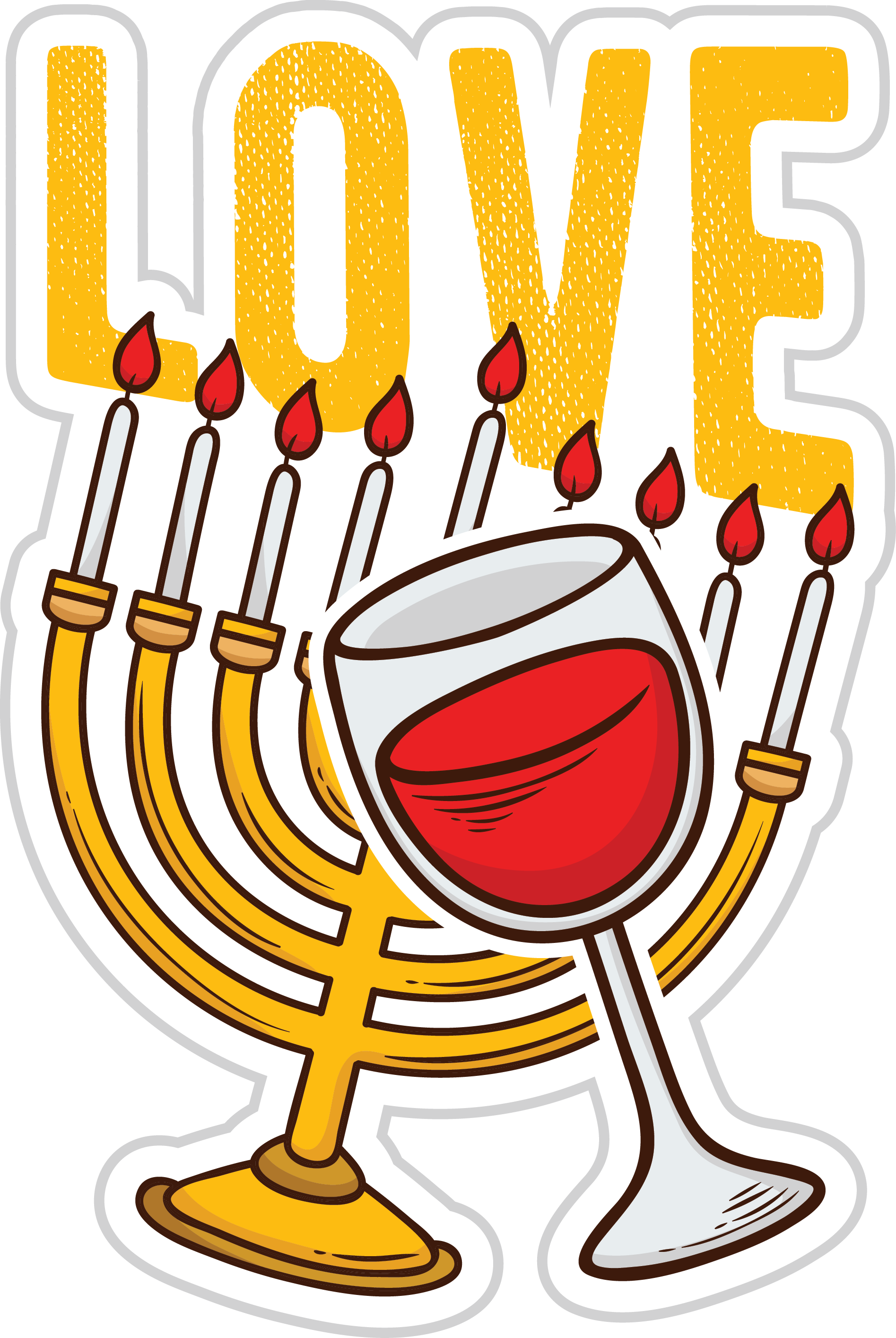 Hanukkah DTF Transfers Ready To press Adult Size - Panda DTF Transfers