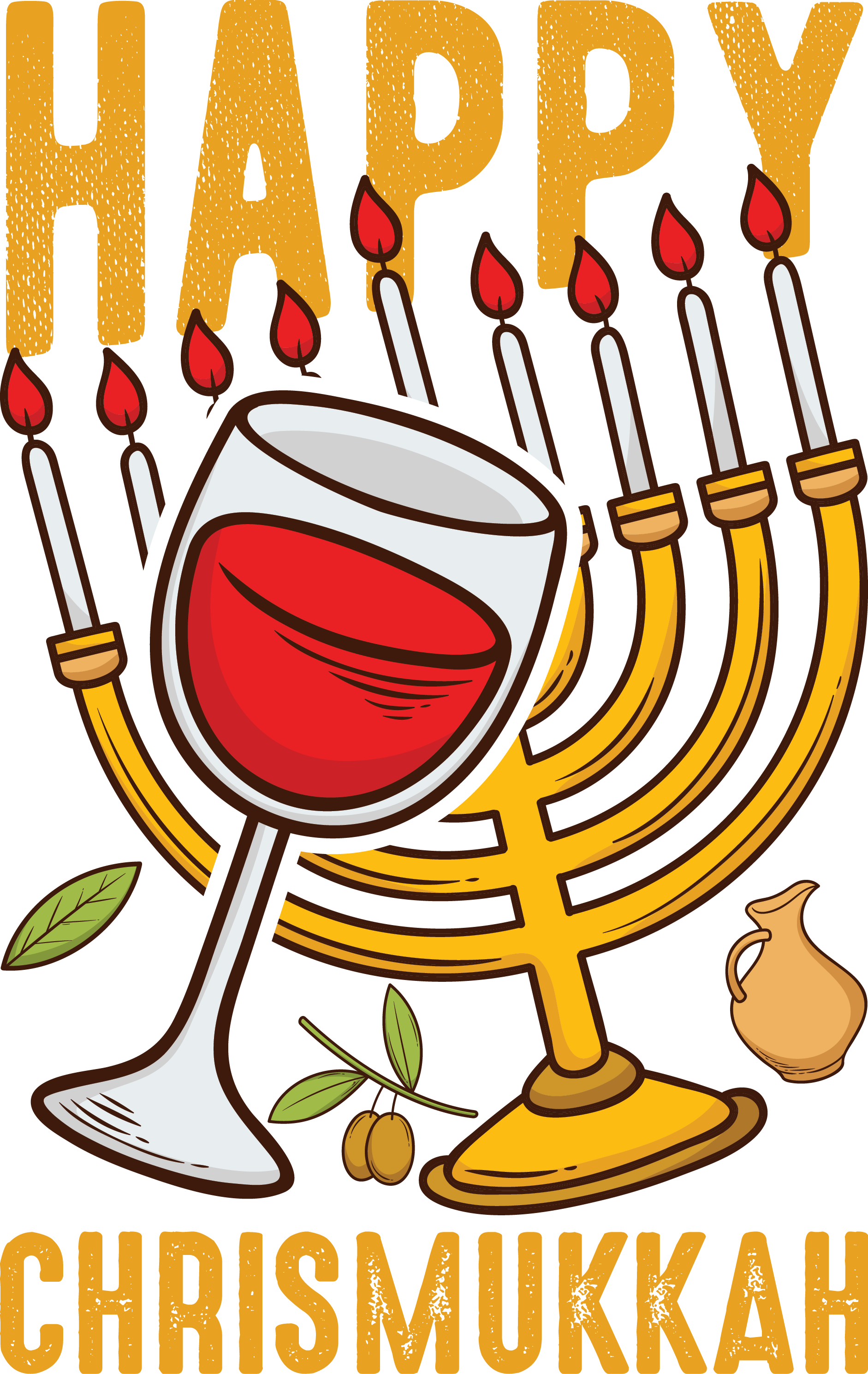 Hanukkah DTF Transfers Ready To press Adult Size - Panda DTF Transfers