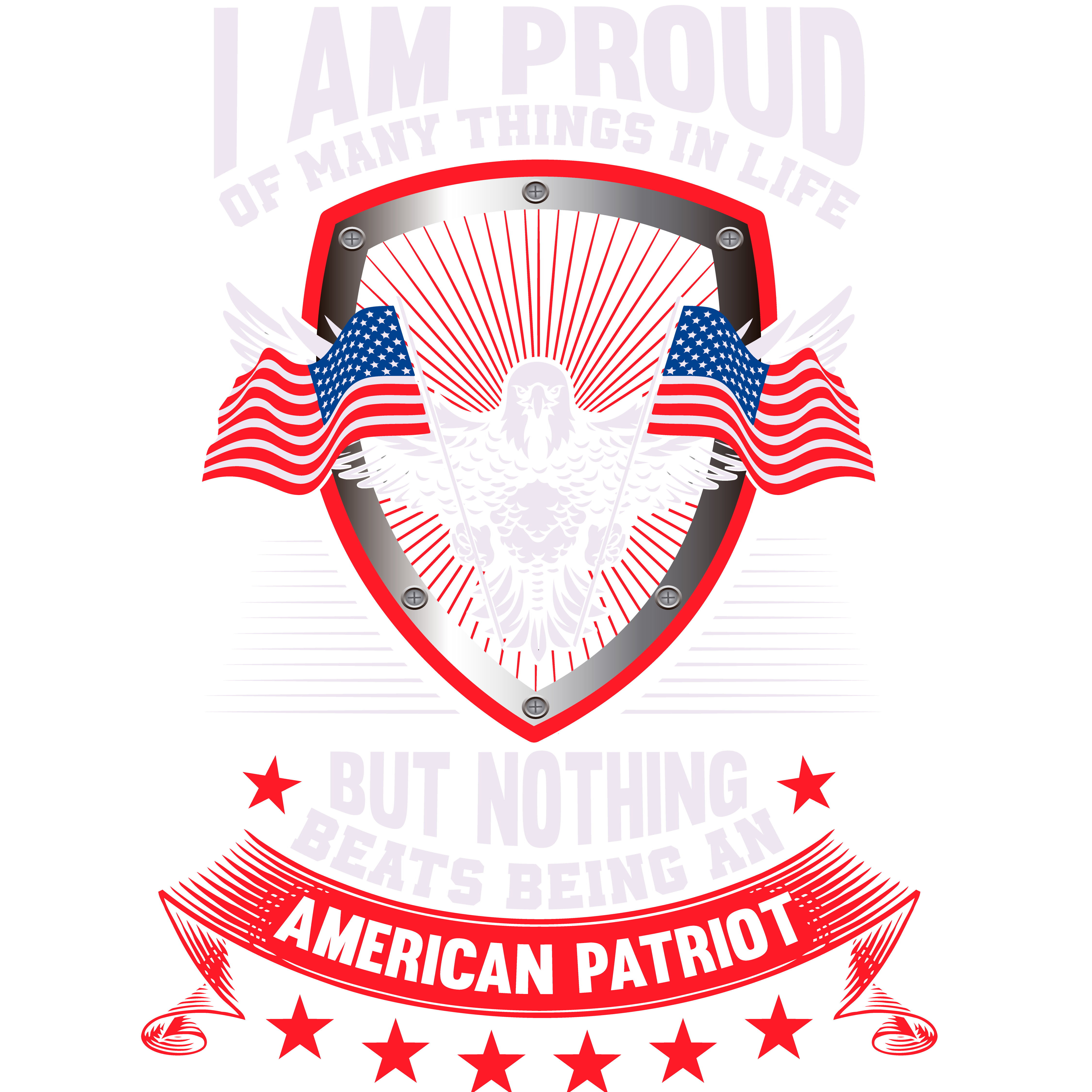 American Patriotism Pride DTF Transfers Ready To Press