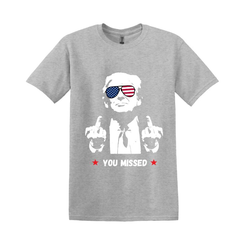 Custom Trump Rally 2024 T-Shirt "You Missed"