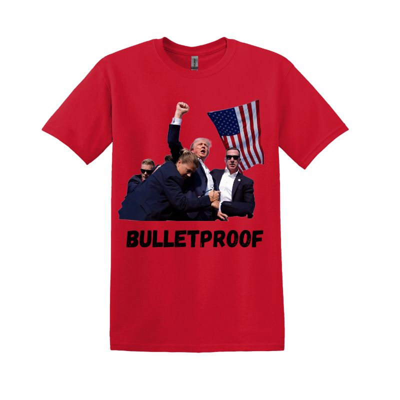 Custom Trump Rally 2024 T-Shirt Bullet Proof