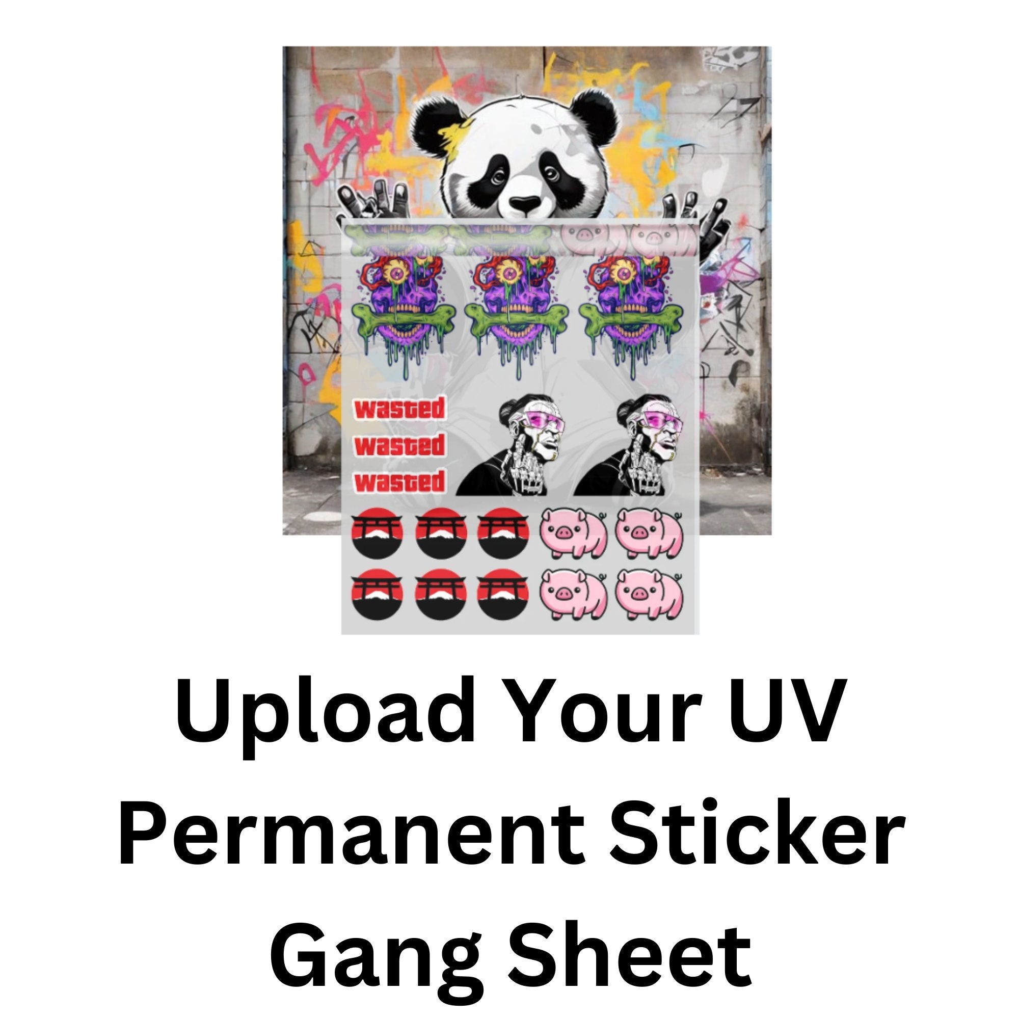 3D UV DTF Sticker Upload Your Own Gang Sheet - Panda DTF Transfers