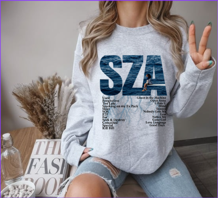 Elevate Your Style with a One Of Kind Custom SZA Sweather Crewneck - Panda DTF Transfers