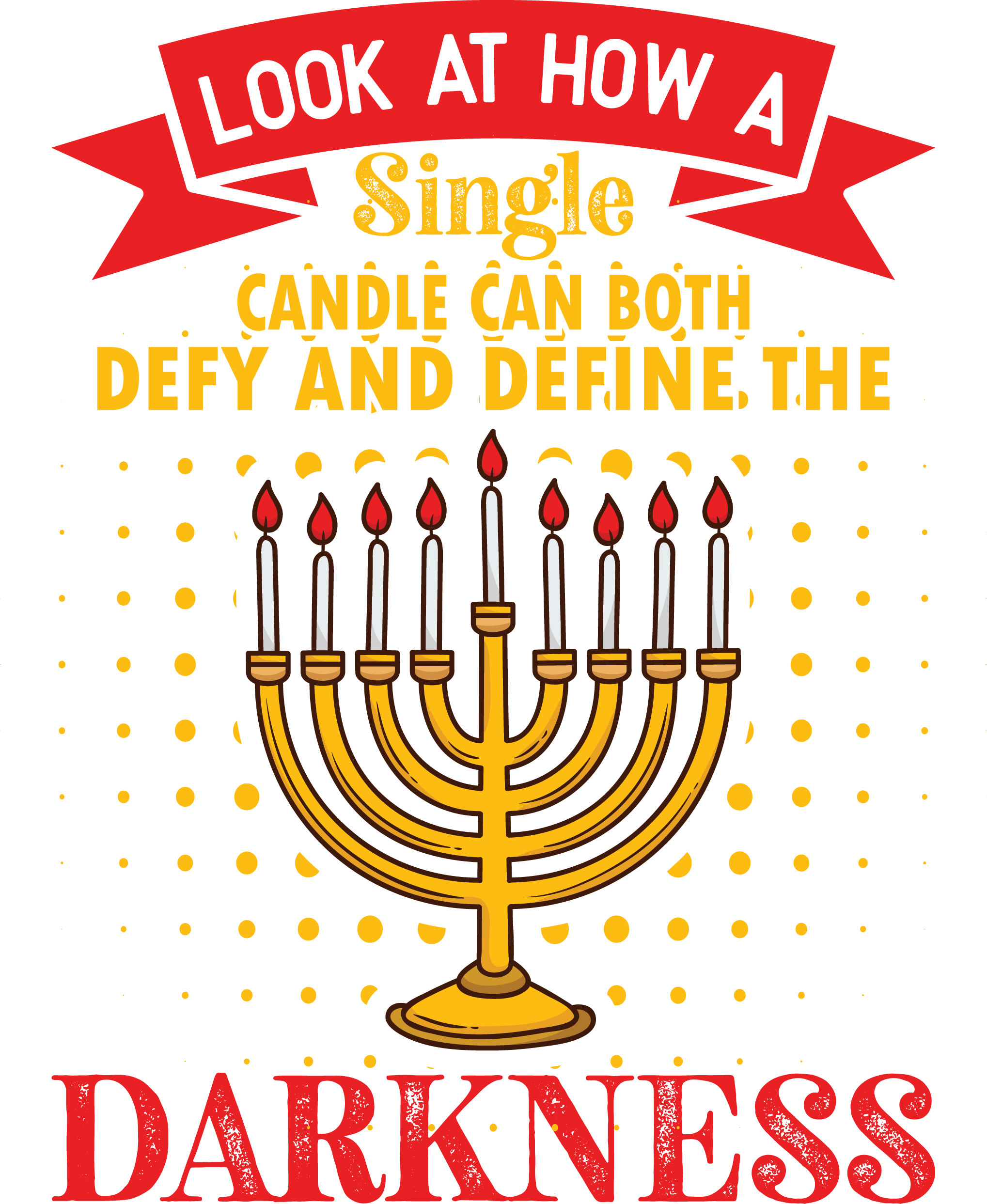 Hanukkah DTF Transfers Ready To press Adult Size