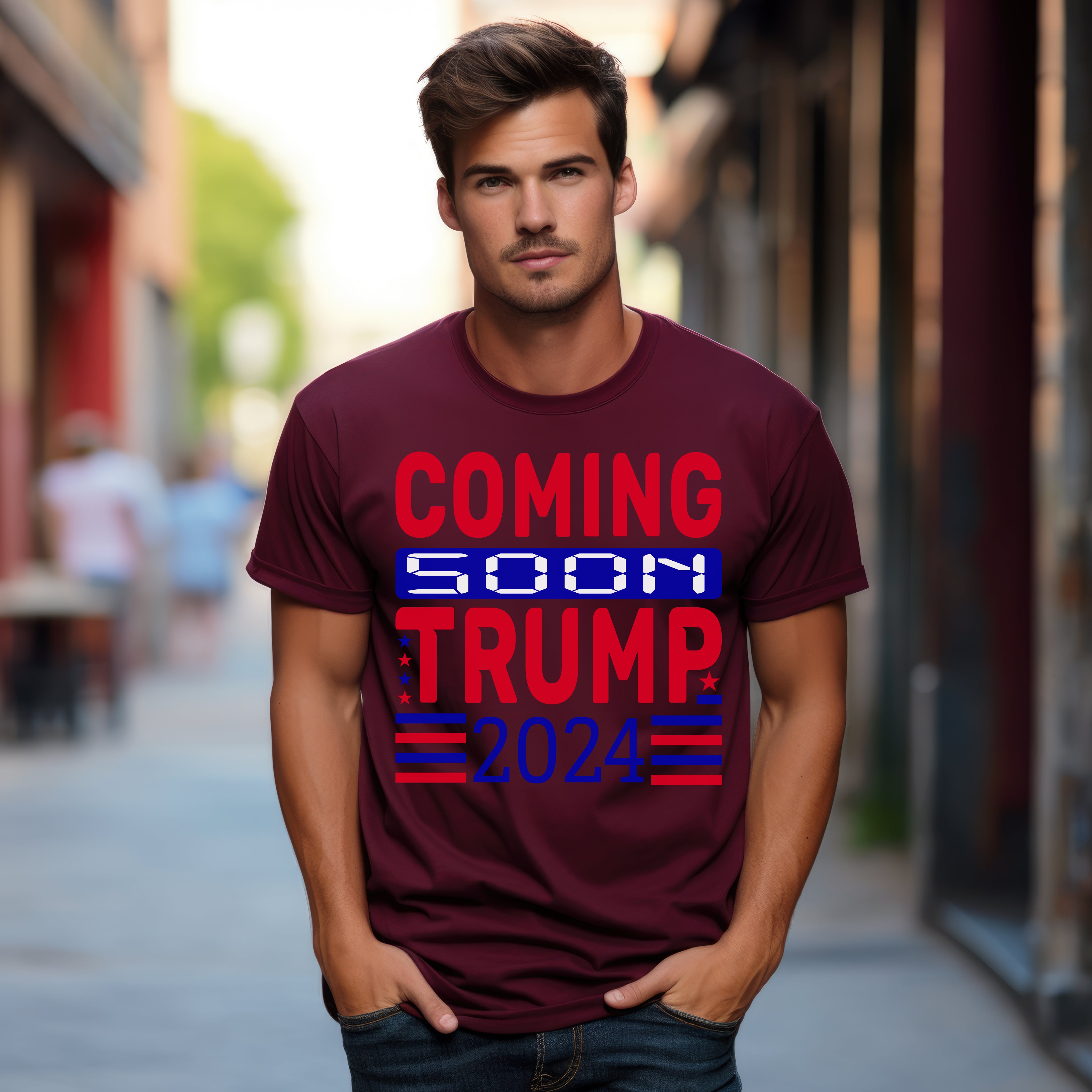 Coming Soon Trump 2024  Custom T-Shirt Trump 2024