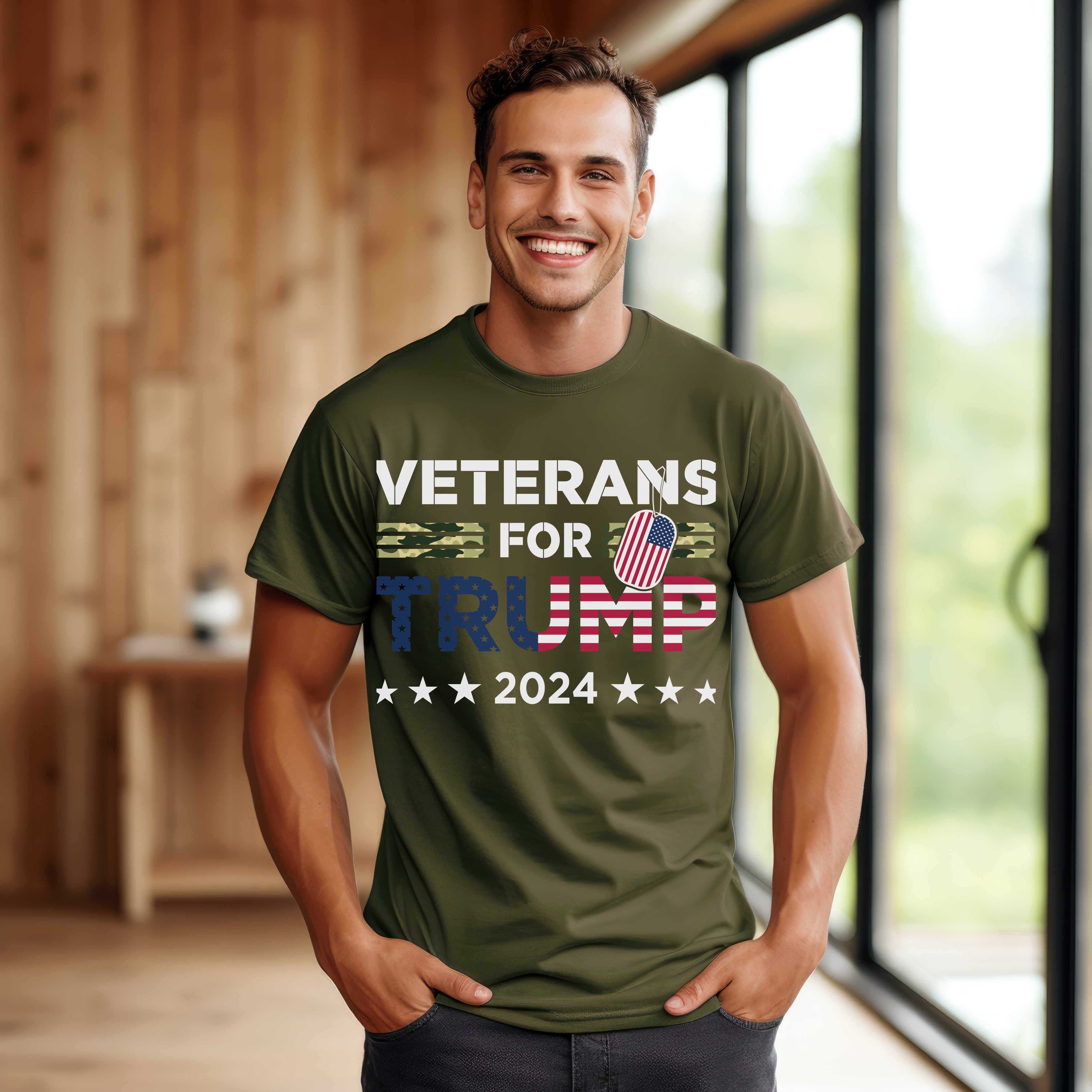 Veterans For Trump 2024 Custom T-Shirt