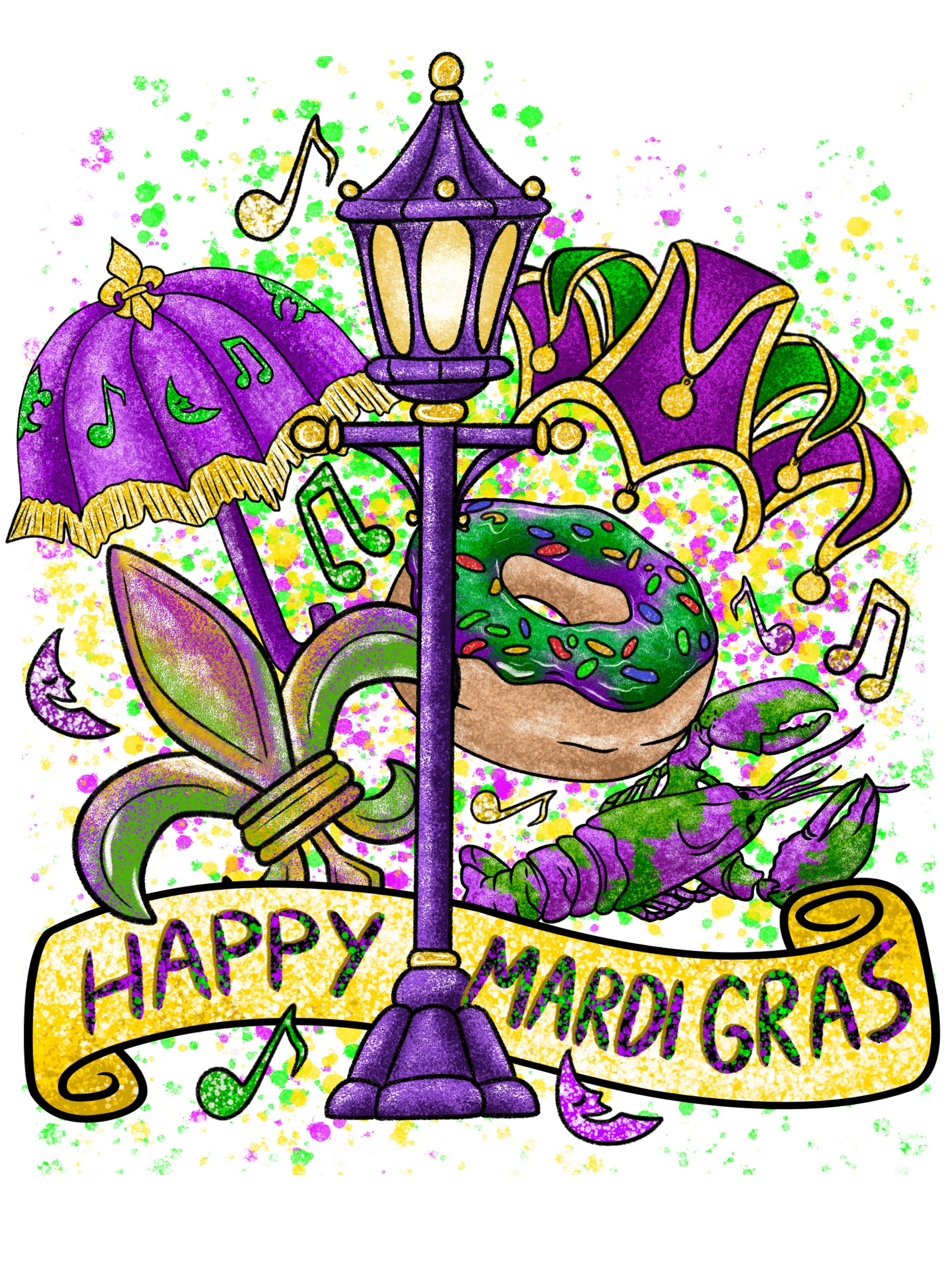 Mardi Gras DTF Ready To Press (70 Designs To Choose From) - Panda DTF Transfers