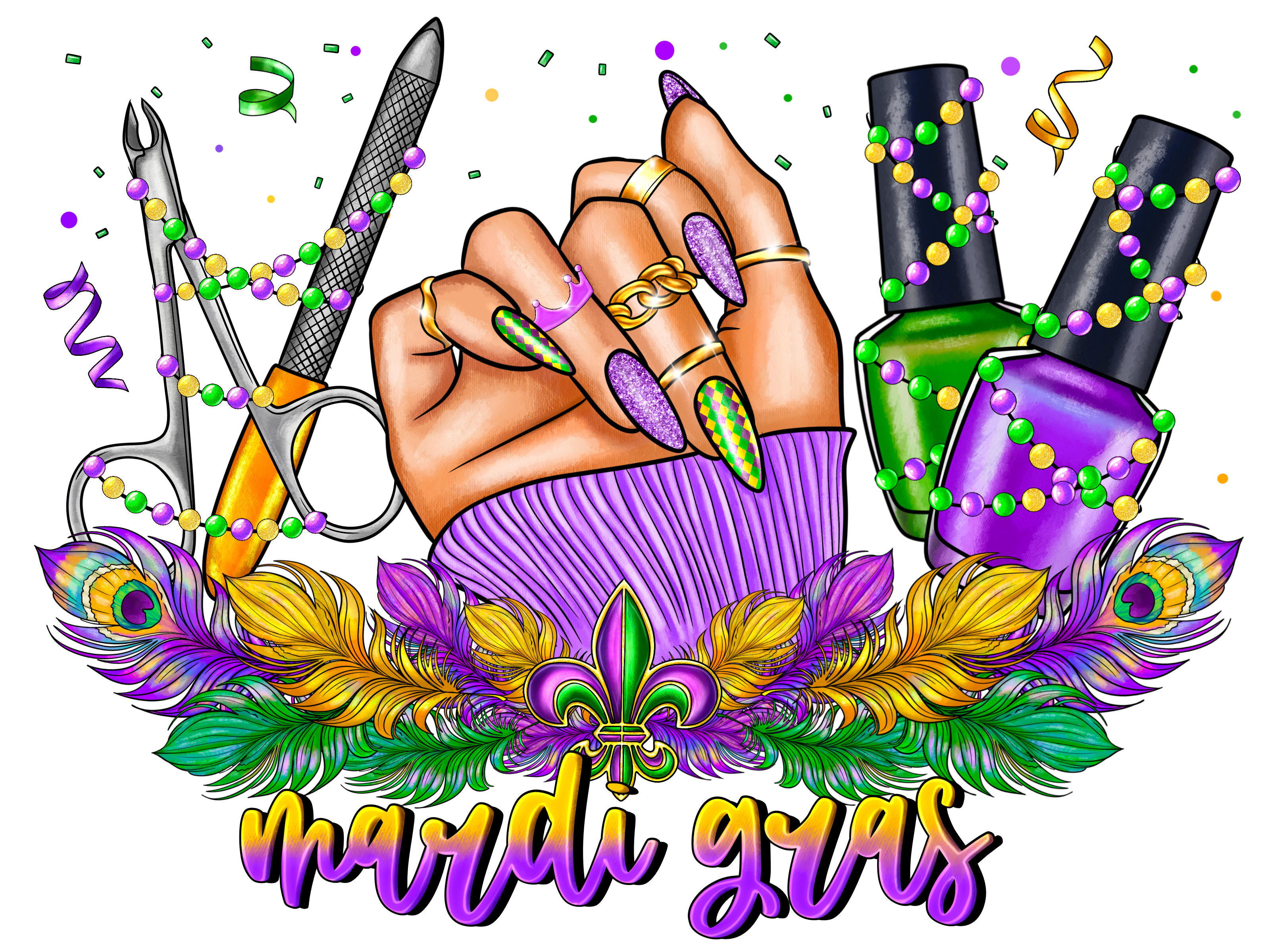 Mardi Gras DTF Ready To Press (70 Designs To Choose From) - Panda DTF Transfers