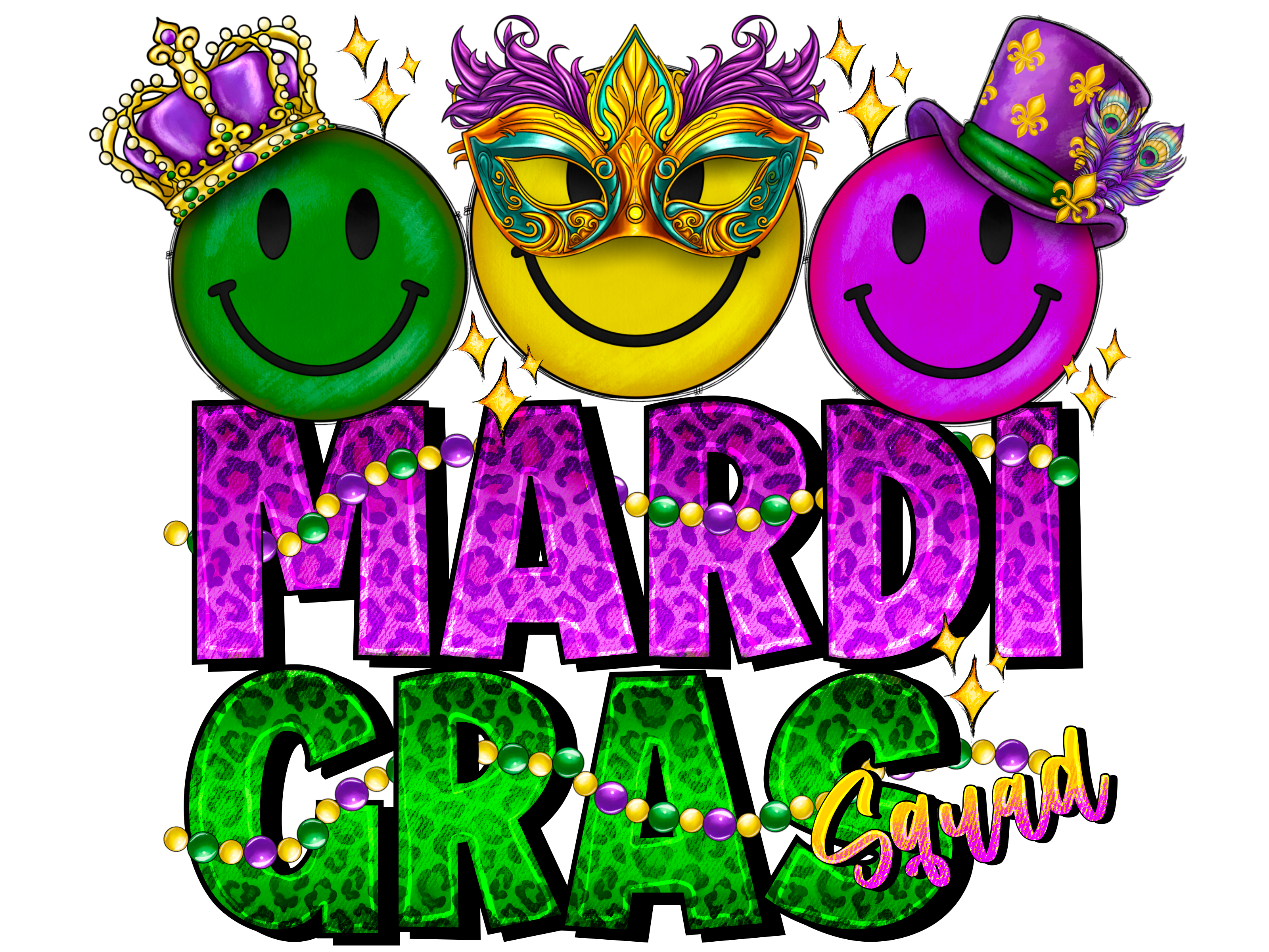 Mardi Gras DTF Ready To Press (70 Designs To Choose From) - Panda DTF Transfers