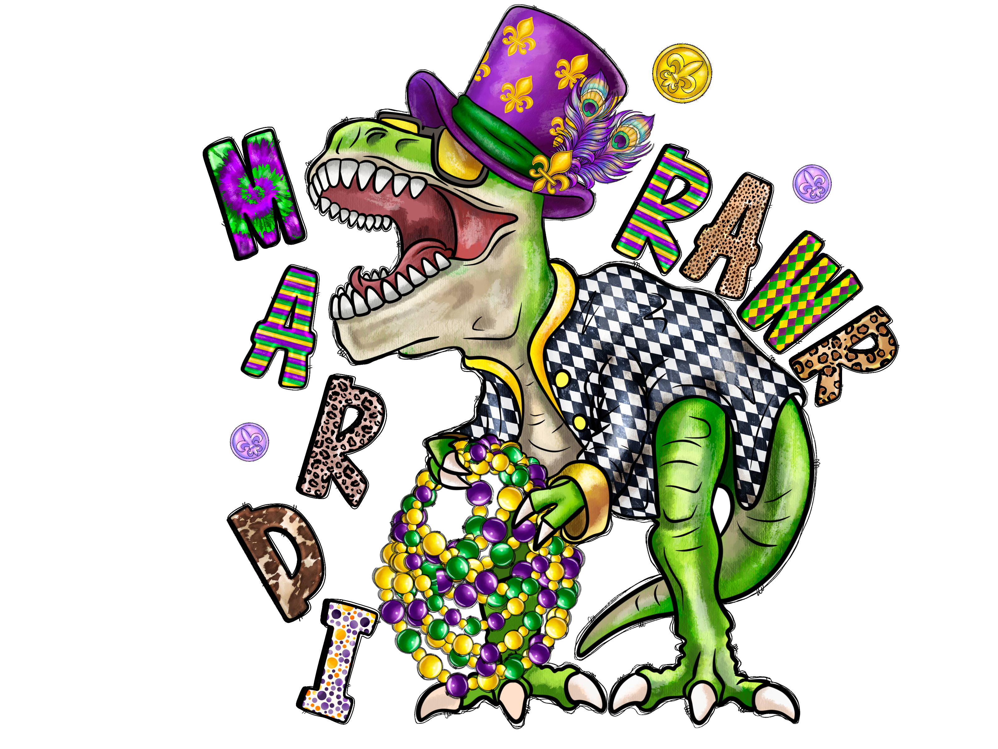 Mardi Gras DTF Ready To Press (70 Designs To Choose From) - Panda DTF Transfers