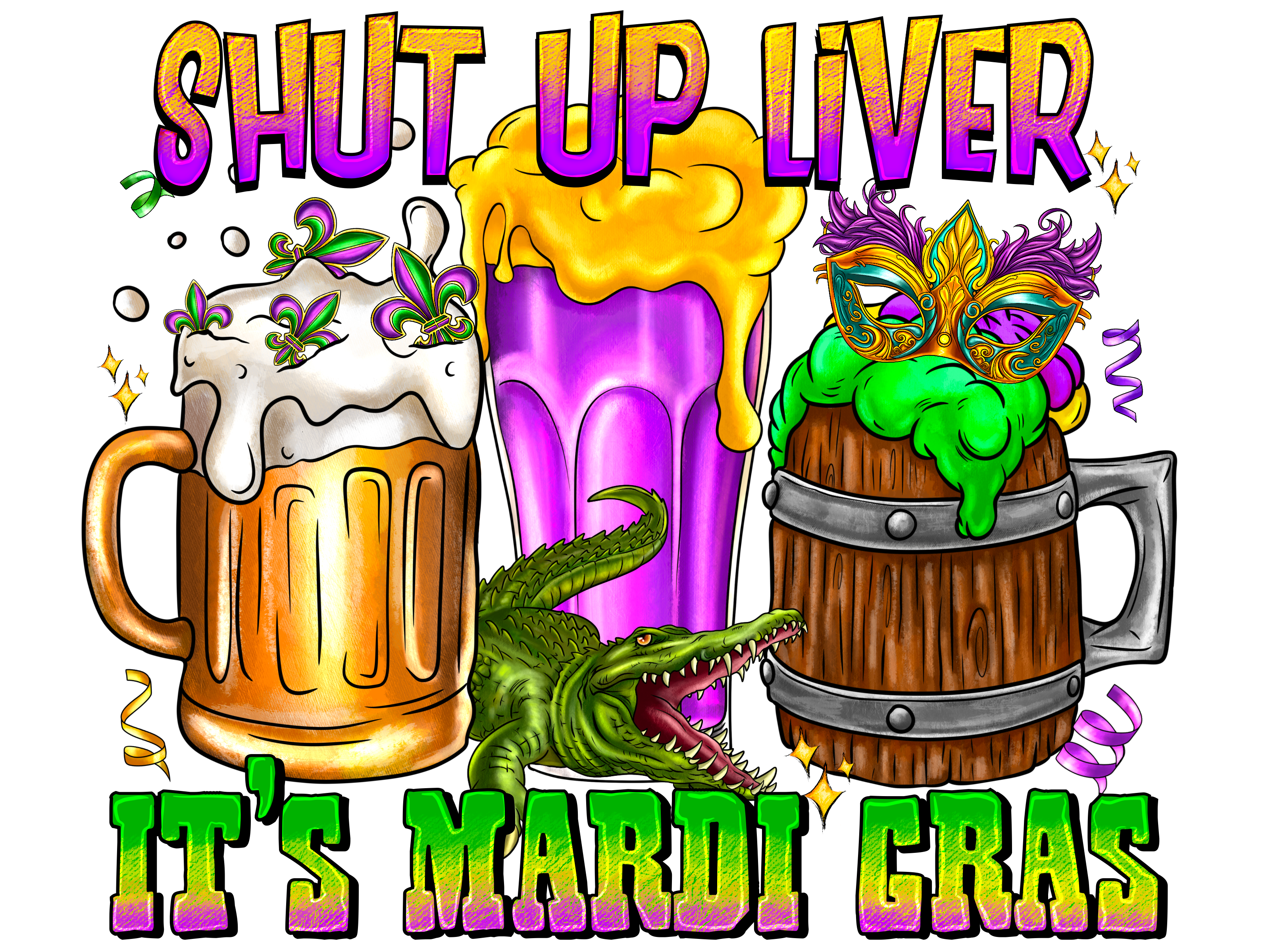 Mardi Gras DTF Ready To Press (70 Designs To Choose From) - Panda DTF Transfers