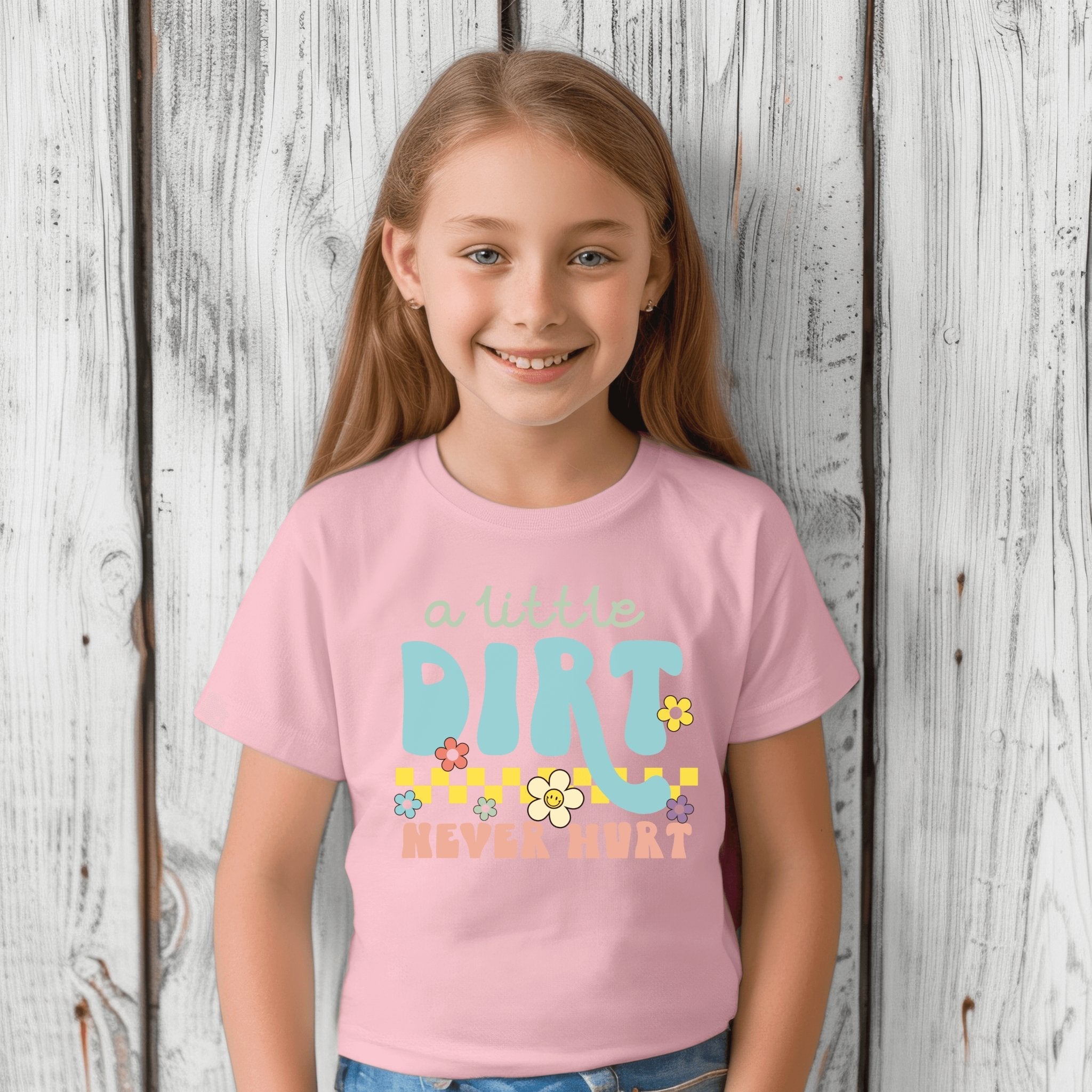 A little dirt never hurt Cute girls t-shirt - Panda DTF Transfers