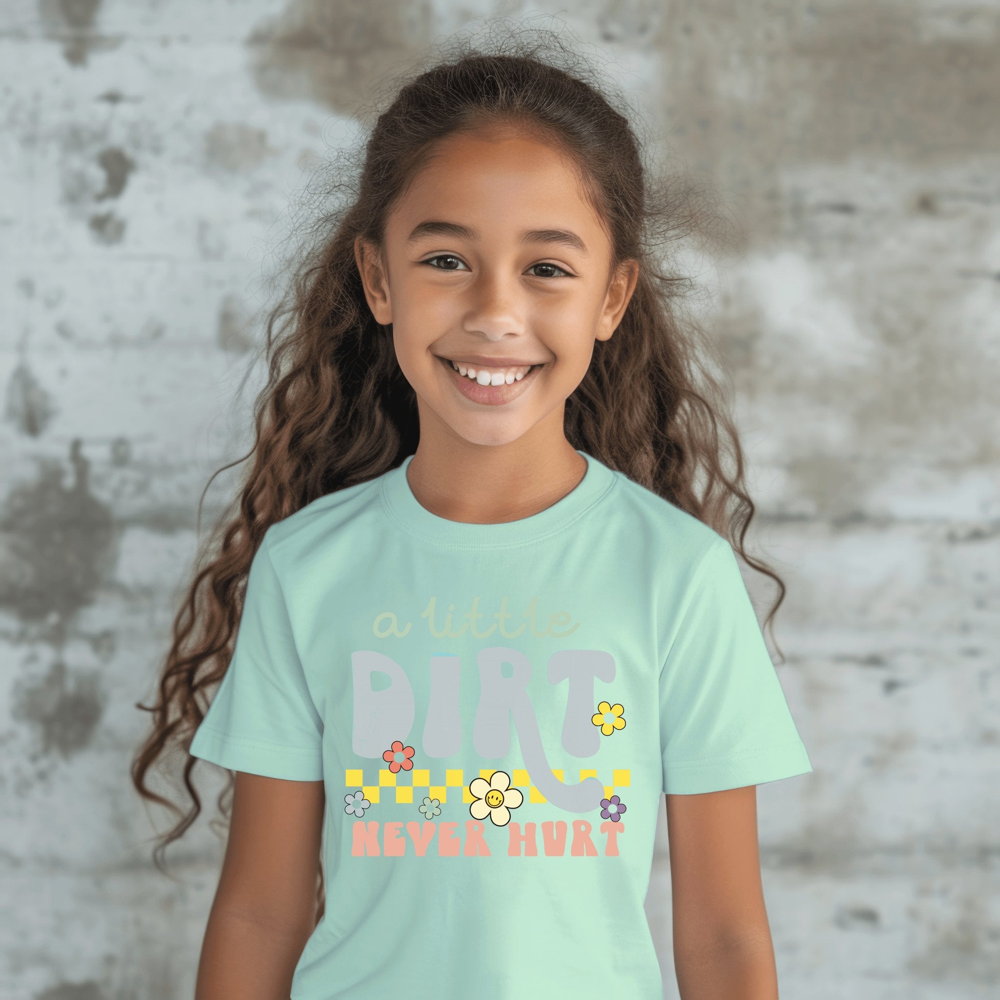 A little dirt never hurt Cute girls t-shirt - Panda DTF Transfers