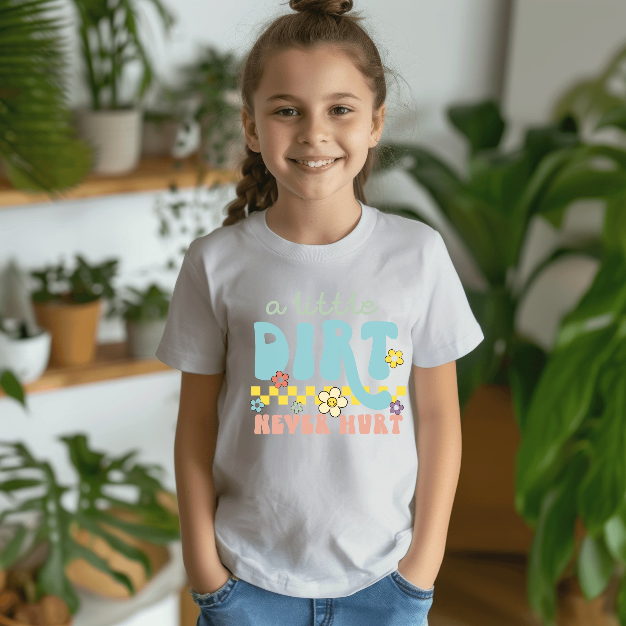 A little dirt never hurt Cute girls t-shirt - Panda DTF Transfers