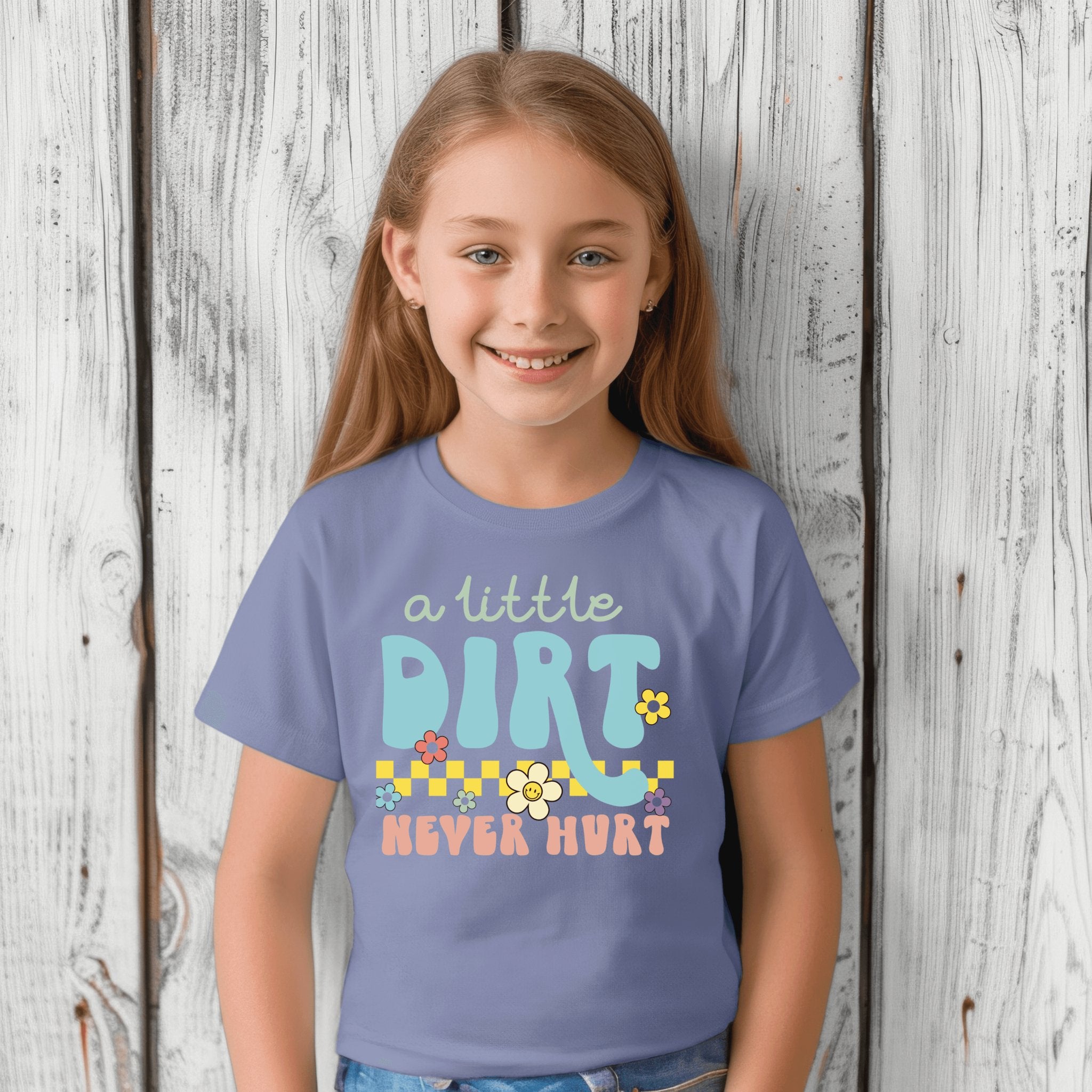 A little dirt never hurt Cute girls t-shirt - Panda DTF Transfers