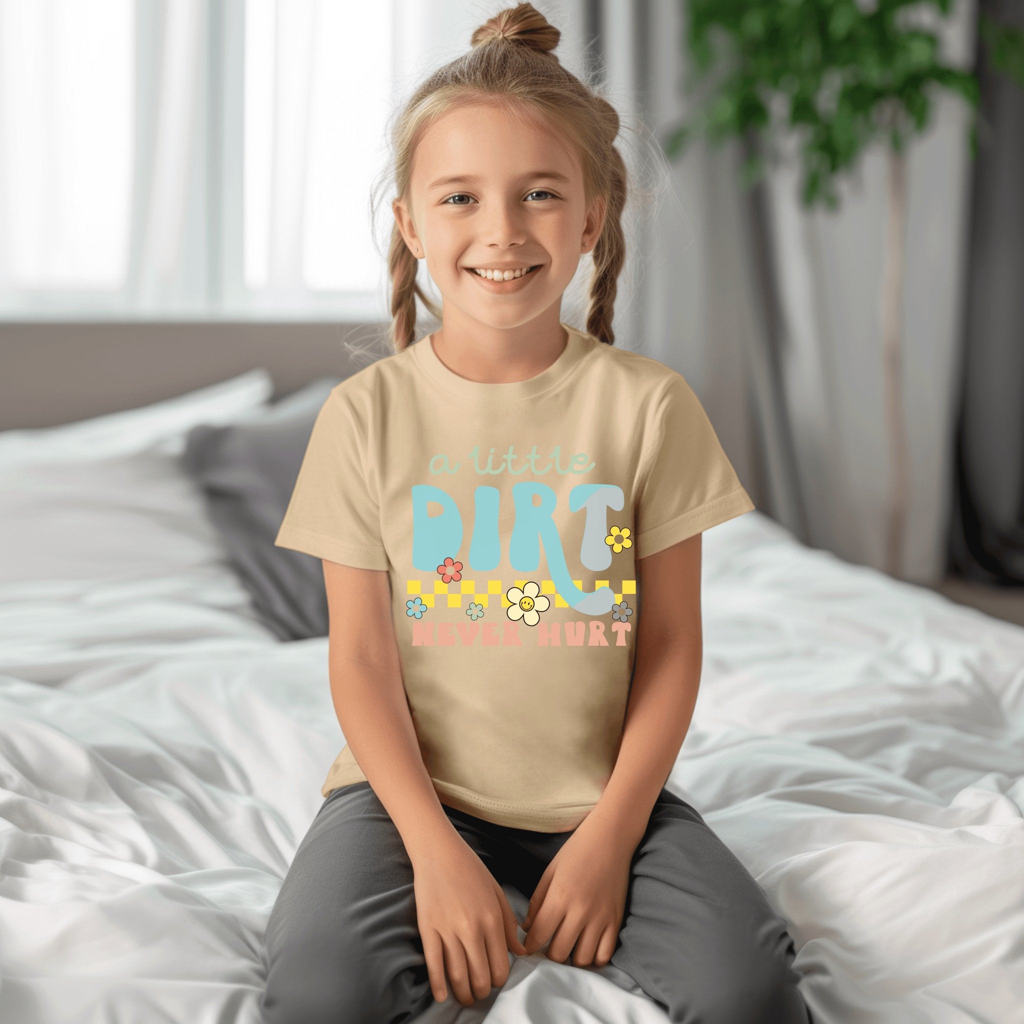 A little dirt never hurt Cute girls t-shirt - Panda DTF Transfers