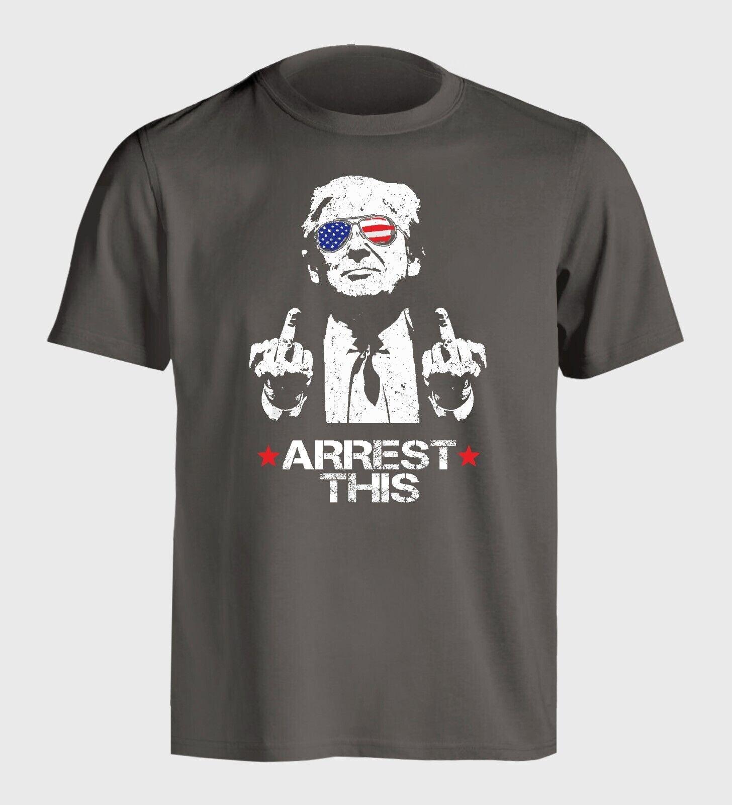 Donald Trump Arrest This Funny T-Shirt 2024 Elections - Adults - Panda DTF Transfers