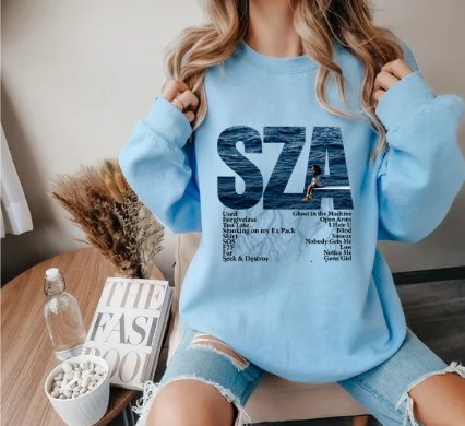 Elevate Your Style with a One Of Kind Custom SZA Sweather Crewneck - Panda DTF Transfers