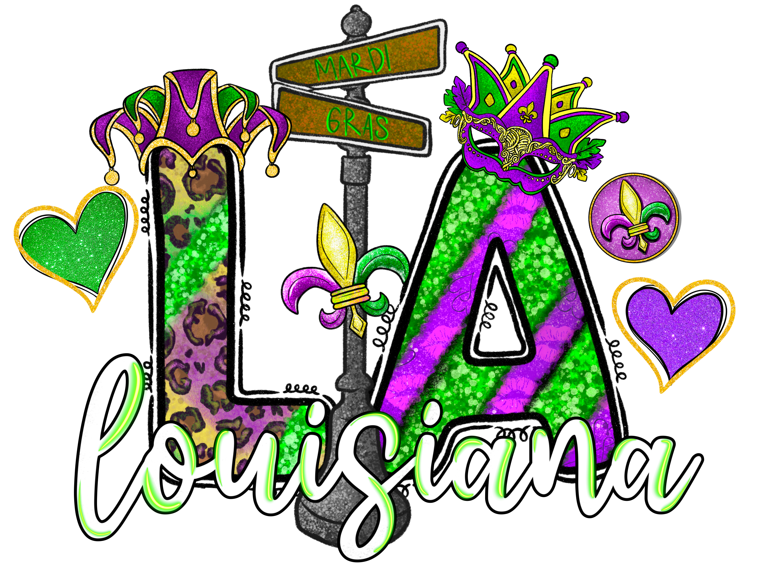 Mardi Gras DTF Ready To Press (70 Designs To Choose From) - Panda DTF Transfers