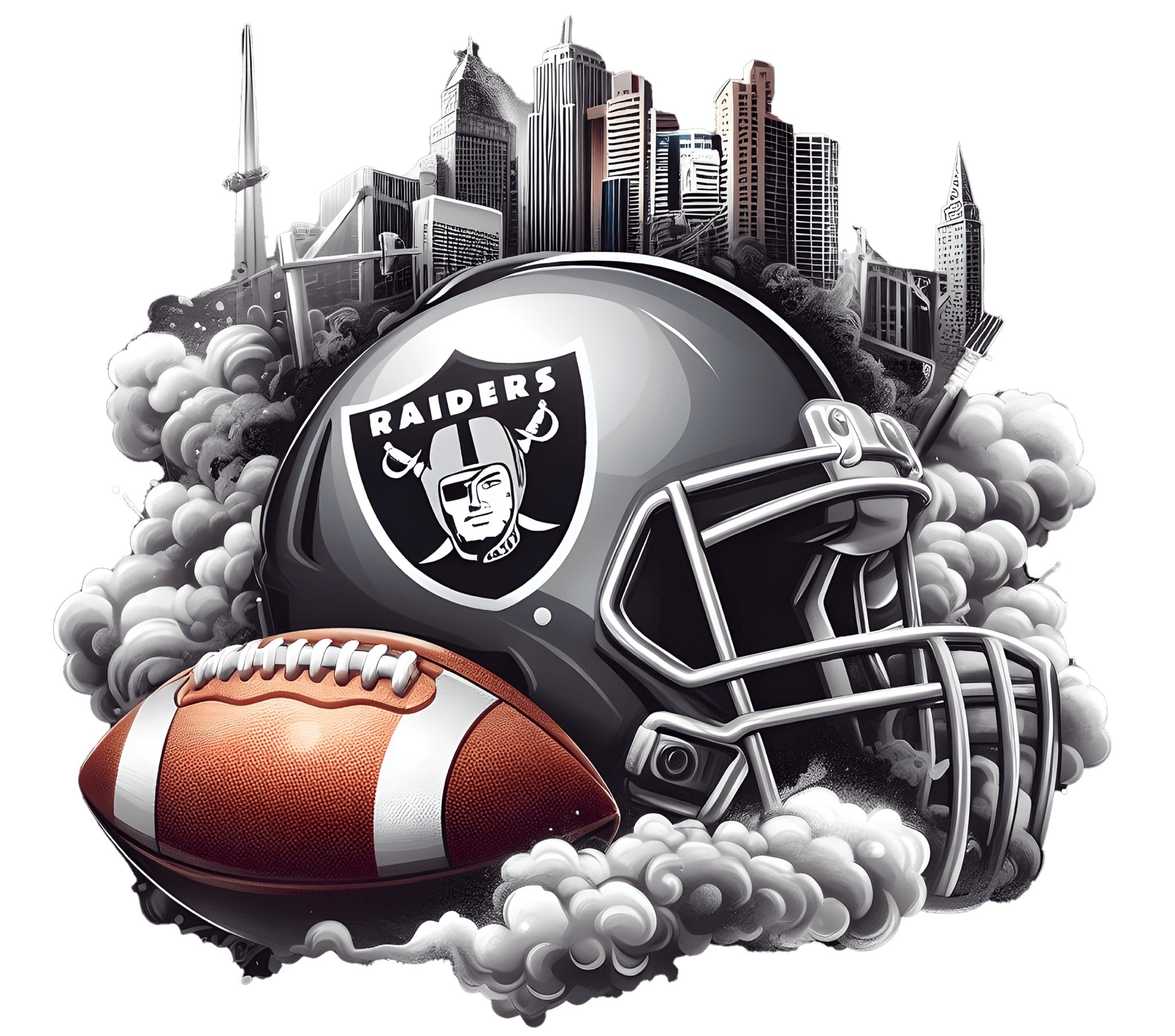 NFL Smoke Helmets - Panda DTF Transfers