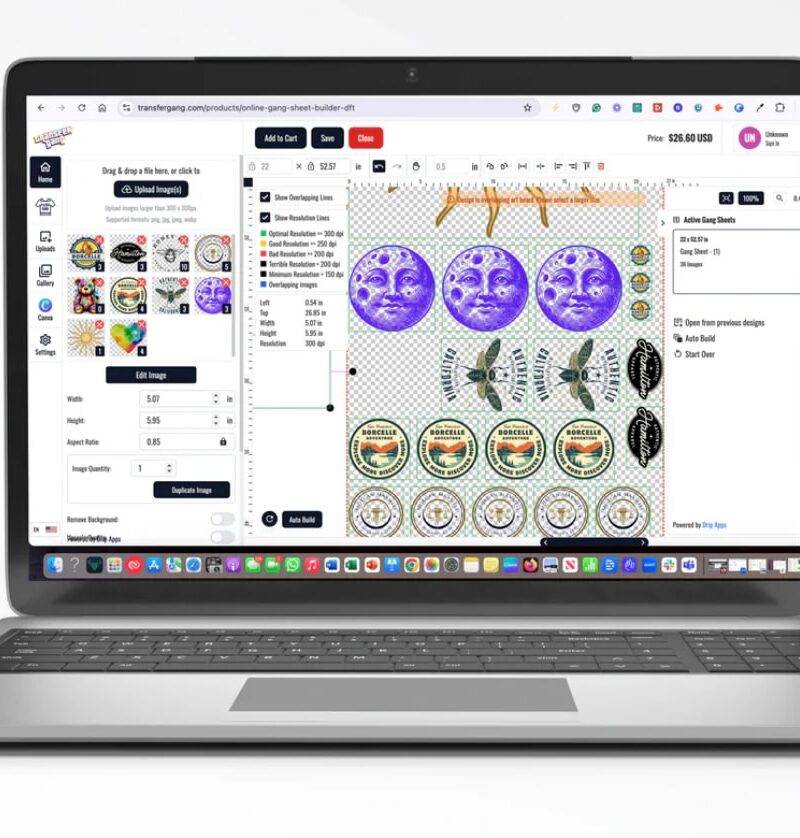 DTF Gang Sheet Builder