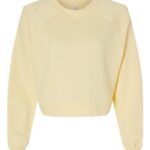 Women's Crop Raglan Fleece Crewneck Sweatshirt