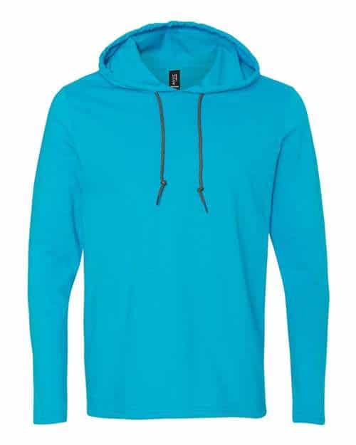 Unisex Softstyle® Lightweight Hooded Long Sleeve T-Shirt