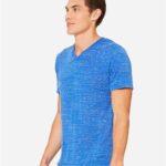 Unisex Textured Jersey V-Neck Tee