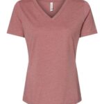 Women's Relaxed Heather CVC V-Neck Tee