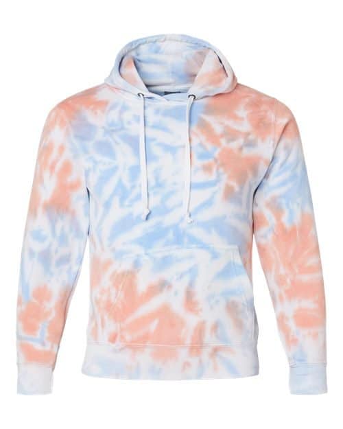 Men's Tie-Dyed Fleece Hooded Sweatshirt