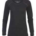 Women's Solid Preppy Patch Long Sleeve T-Shirt