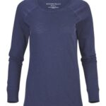 Women's Solid Preppy Patch Long Sleeve T-Shirt