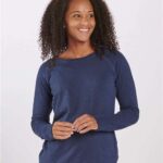 Women's Solid Preppy Patch Long Sleeve T-Shirt