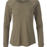 Women's Solid Preppy Patch Long Sleeve T-Shirt
