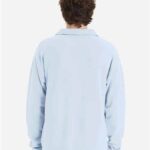 Unisex Garment-Dyed Polo Collar Sweatshirt