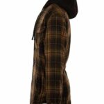 Men's Quilted Flannel Hooded Jacket