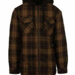 Men's Quilted Flannel Hooded Jacket