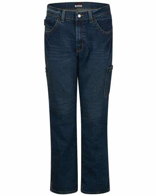 Men's Extended Sizes Stretch Denim Dungaree Jeans