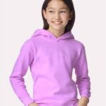 Youth Garment-Dyed Lightweight Fleece Hooded Sweatshirt
