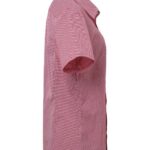 Women's Microcheck Gingham Short Sleeve Cotton Dress Shirt