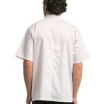 Unisex Ten Studded Front Short Sleeve Chef Coat