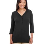 Women's Perfect Fit™ Y-Placket Convertible Sleeve Knit Top