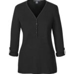 Women's Perfect Fit™ Y-Placket Convertible Sleeve Knit Top