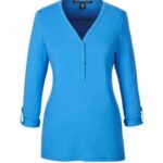 Women's Perfect Fit™ Y-Placket Convertible Sleeve Knit Top