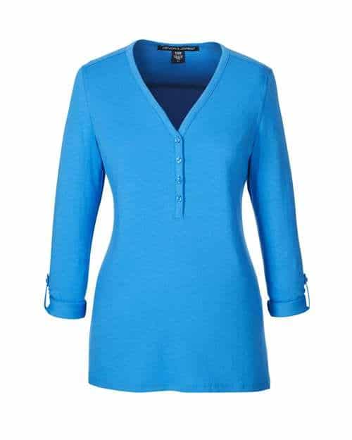 Women's Perfect Fit™ Y-Placket Convertible Sleeve Knit Top