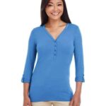 Women's Perfect Fit™ Y-Placket Convertible Sleeve Knit Top