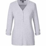 Women's Perfect Fit™ Y-Placket Convertible Sleeve Knit Top