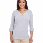 Women's Perfect Fit™ Y-Placket Convertible Sleeve Knit Top